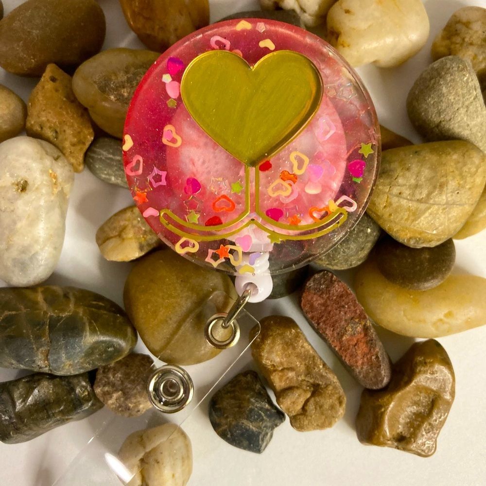 Pink dog nose badge clip